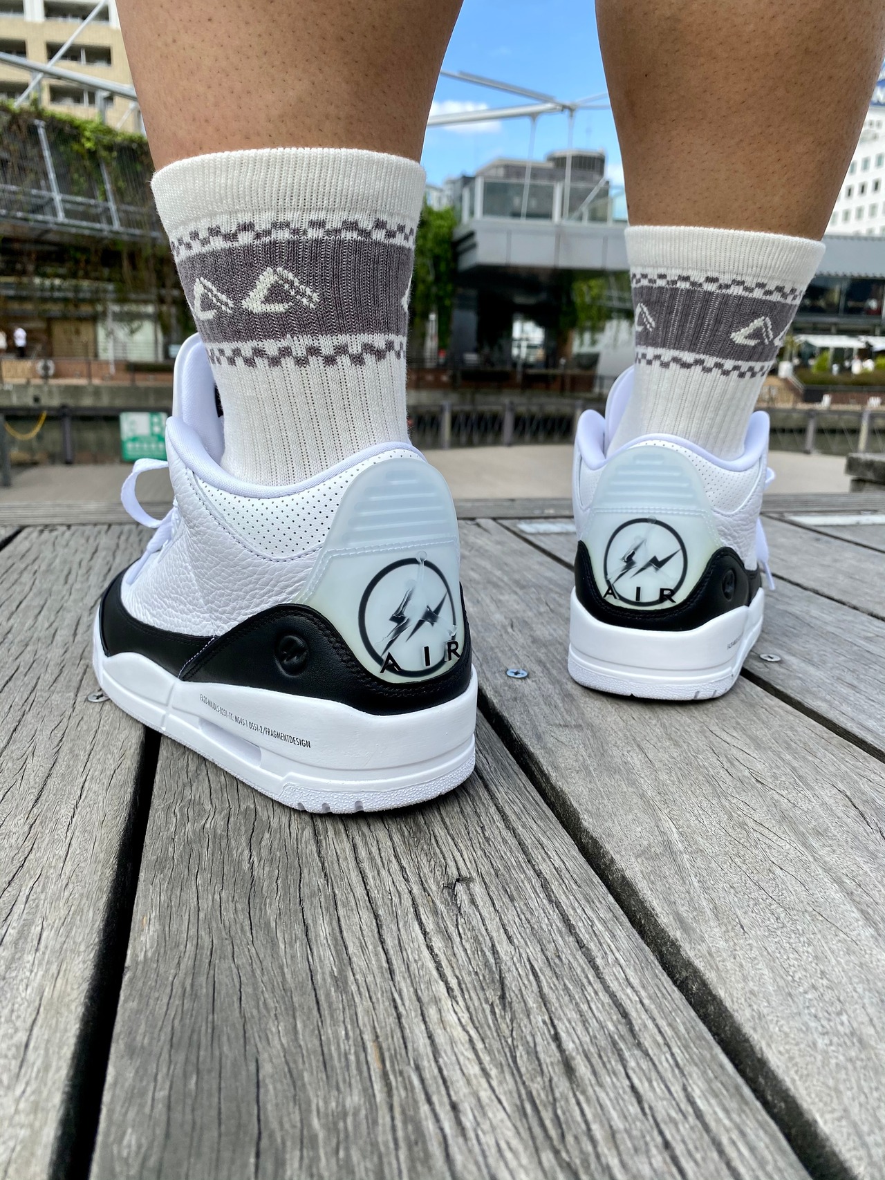 三角ラインパターンソックス サブ画像3